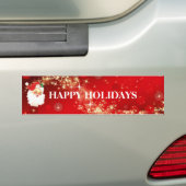 Weihnachts Weihnachtsmann auf Red Bumper Sticke Autoaufkleber (Auf Auto)