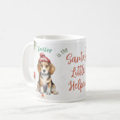 Weihnachts-Weihnachtsmann-Beagle Kaffeetasse (Vorderseite Links)