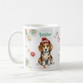 Weihnachts-Weihnachtsmann-Beagle Kaffeetasse (Links)