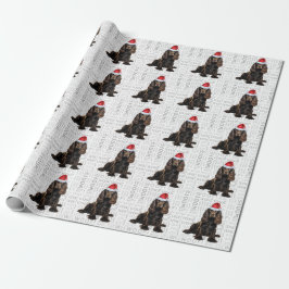 Weihnachts-Weihnachtsmann-Brown Cocker Spaniel Hol Geschenkpapier