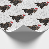 Weihnachts-Weihnachtsmann-Brown Cocker Spaniel Hol Geschenkpapier (Ecke)
