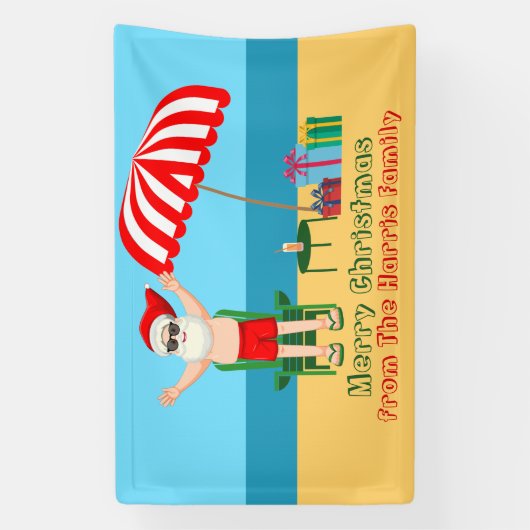 Weihnachts-Weihnachtsmann-Claus Custom-Party Banner (Vertikal)