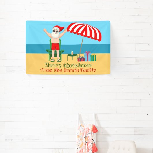 Weihnachts-Weihnachtsmann-Claus Custom-Party Banner (InSitu)