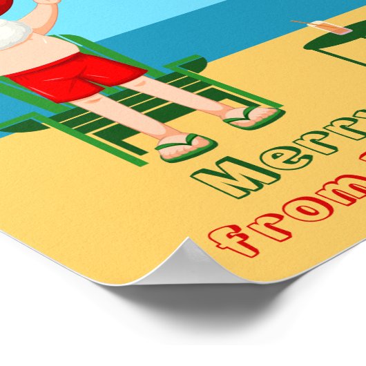 Weihnachts-Weihnachtsmann-Claus Custom-Party Poster (Ecke)