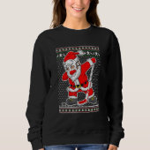 Weihnachts Weihnachtsmann-Dabbing Hockey Player Bo Sweatshirt (Vorderseite)
