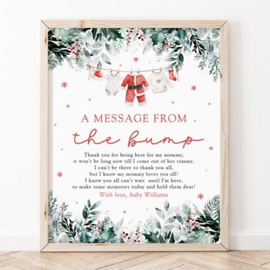 Weihnachts-Weihnachtsmann eine Nachricht vom Spump Poster