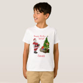Weihnachts-Weihnachtsmann-Elf-Kind Name T-Shirt (Vorne ganz)