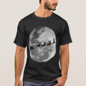 Weihnachts-Weihnachtsmann fliegt über den Mond T-Shirt (Vorderseite)
