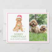 Weihnachts-Weihnachtsmann-Foto Feiertagskarte (Vorderseite)