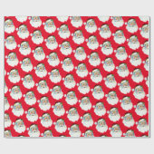 Weihnachts Weihnachtsmann gekachelt Geschenkpapier (Flach)