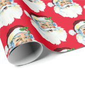 Weihnachts Weihnachtsmann gekachelt Geschenkpapier (Rolleneckpunkt)