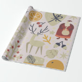 Weihnachts-Weihnachtsmann Geschenkpapier (Ungerollt)