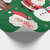 Weihnachts-Weihnachtsmann Geschenkpapier (Ecke)