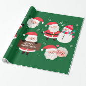Weihnachts-Weihnachtsmann Geschenkpapier (Ungerollt)