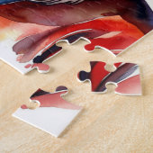 Weihnachts-Weihnachtsmann-Gesicht Portrait Custom Puzzle (Seite)