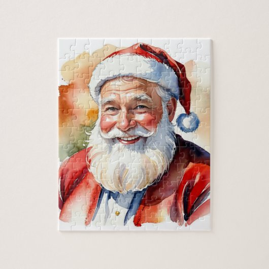 Weihnachts-Weihnachtsmann-Gesicht Portrait Custom Puzzle (Vertikal)