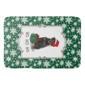 Weihnachts Weihnachtsmann Hat Rottweiler Dog Funny Badematte (Vorderseite)