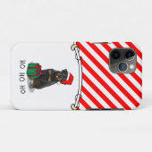 Weihnachts Weihnachtsmann Hat Rottweiler Dog Funny Case-Mate iPhone Hülle (Rückseite (Horizontal))