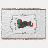 Weihnachts Weihnachtsmann Hat Rottweiler Dog Funny Decke (Vorderseite)