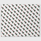 Weihnachts Weihnachtsmann Hat Rottweiler Dog Funny Geschenkpapier (Flach)