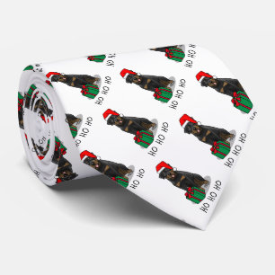 Weihnachts Weihnachtsmann Hat Rottweiler Dog Funny Krawatte