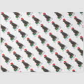 Weihnachts Weihnachtsmann Hat Rottweiler Dog Funny Seidenpapier (Vorderseite)