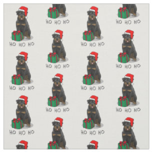 Weihnachts Weihnachtsmann Hat Rottweiler Dog Funny Stoff