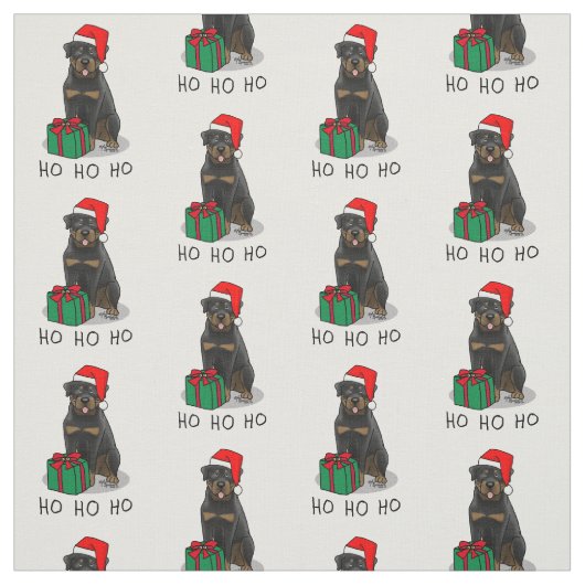 Weihnachts Weihnachtsmann Hat Rottweiler Dog Funny Stoff (Muster)