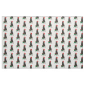 Weihnachts Weihnachtsmann Hat Rottweiler Dog Funny Stoff (Fat Quarter (45,7 x 55,9 cm))