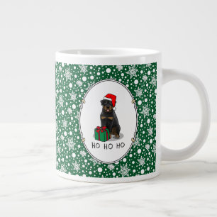 Weihnachts Weihnachtsmann Hat Rottweiler Hund Nied Jumbo-Tasse