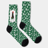 Weihnachts Weihnachtsmann Hat Rottweiler Hund Nied Socken (Rechts)