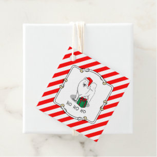 Weihnachts Weihnachtsmann Hat Samoyed Hund Niedlic Geschenkanhänger