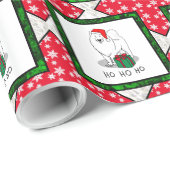 Weihnachts Weihnachtsmann Hat Samoyed Hund Niedlic Geschenkpapier (Rolleneckpunkt)