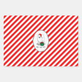 Weihnachts Weihnachtsmann Hat Samoyed Hund Niedlic Geschenkpapier Set (Vorderseite 2)