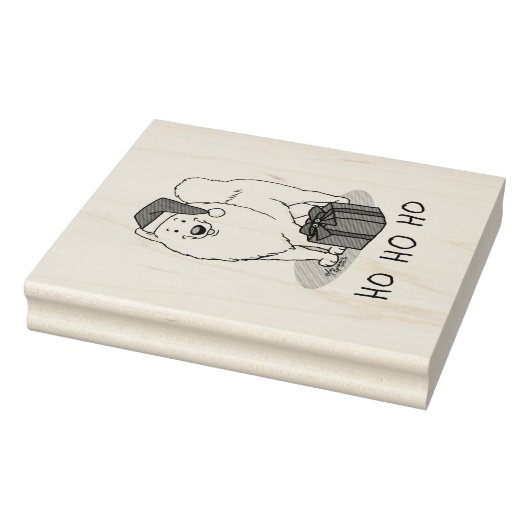Weihnachts Weihnachtsmann Hat Samoyed Hund Niedlic Gummistempel (Stempel)