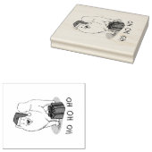 Weihnachts Weihnachtsmann Hat Samoyed Hund Niedlic Gummistempel (Stempel)