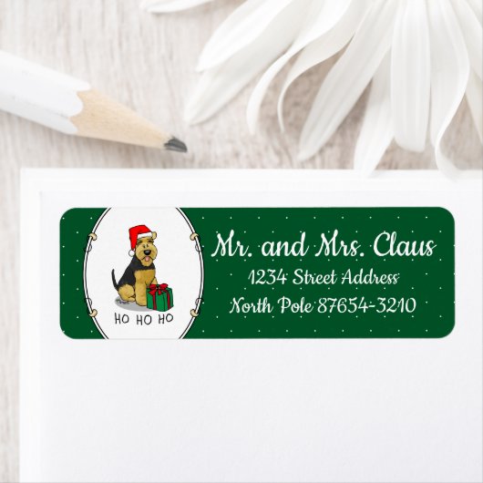 Weihnachts Weihnachtsmann Hat Welsh Terrier Dog Ni (Insitu)