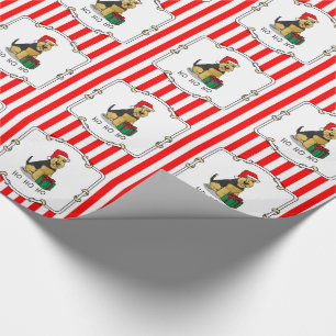 Weihnachts Weihnachtsmann Hat Welsh Terrier Dog Ni Geschenkpapier