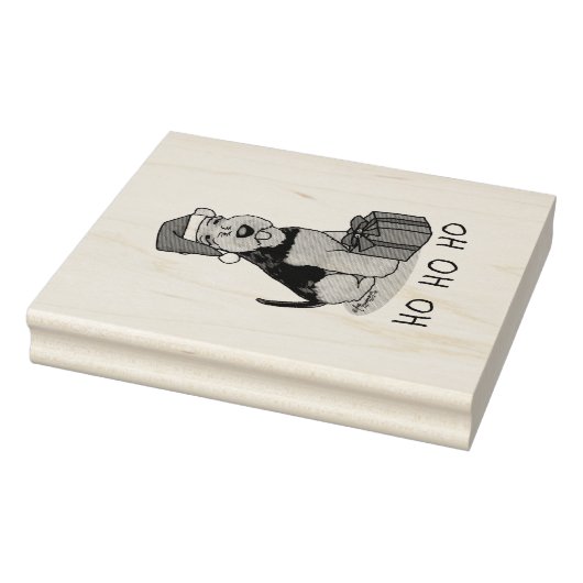 Weihnachts Weihnachtsmann Hat Welsh Terrier Dog Ni Gummistempel (Stempel)