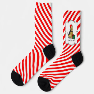 Weihnachts Weihnachtsmann Hat Welsh Terrier Dog Ni Socken