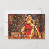 Weihnachts Weihnachtsmann Hochzeit RSVP (Rückseite)