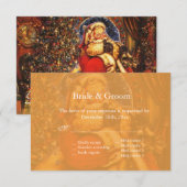 Weihnachts Weihnachtsmann Hochzeit RSVP Karte (Vorne/Hinten)