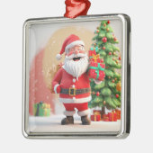 Weihnachts-Weihnachtsmann-Holding-Präsenz Ornament Aus Metall (Links)