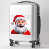 Weihnachts-Weihnachtsmann in Red Hat lächeln Aufkleber (Koffer)