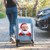 Weihnachts-Weihnachtsmann in Red Hat lächeln Aufkleber (Koffer Insitu)