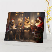 Weihnachts-Weihnachtsmann Karte (Gelbe Blume)