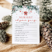 Weihnachts-Weihnachtsmann-Kinderzimmer Rhyme Quiz Einladung