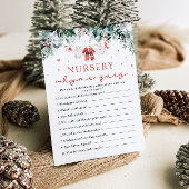 Weihnachts-Weihnachtsmann-Kinderzimmer Rhyme Quiz Einladung