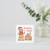 Weihnachts Weihnachtsmann-Lebkuchen-Mann-Abschluss Begleitkarte (Stehend Vorderseite)