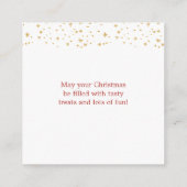 Weihnachts Weihnachtsmann-Lebkuchen-Mann-Abschluss Begleitkarte (Rückseite)